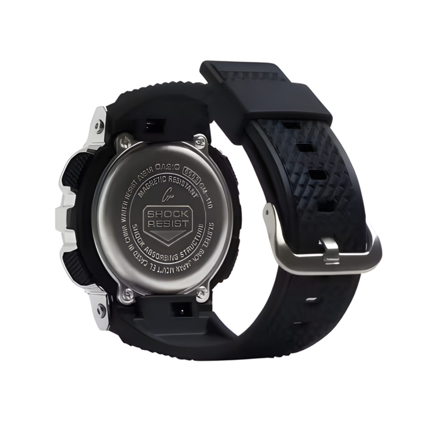 G-SHOCK GM-110 Metallic Silver Black Resin Watch 51.9 mm