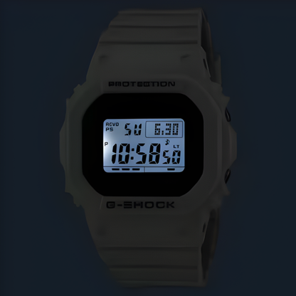 G-SHOCK Origin 5000 Black LCD White Resin Watch 48.5 mm