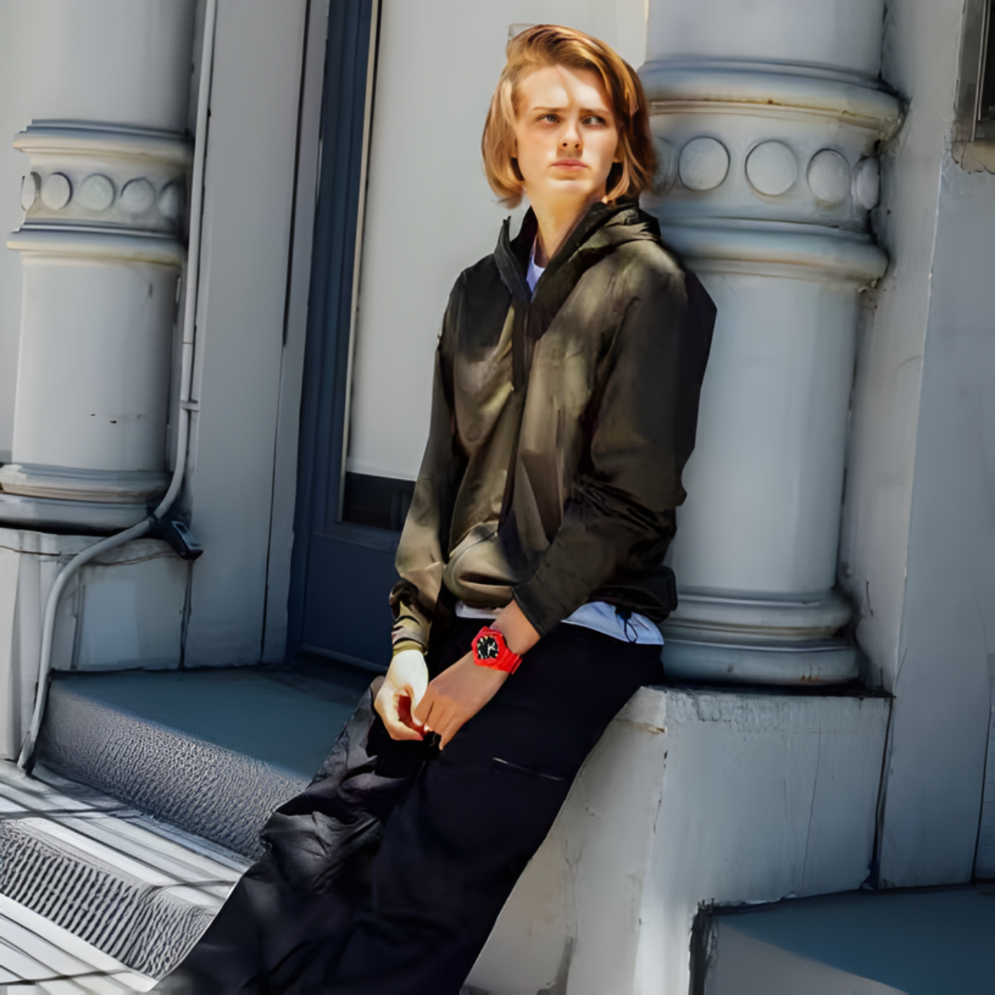 G-SHOCK GA-700 Black Dial Red Resin Watch 57.5 mm