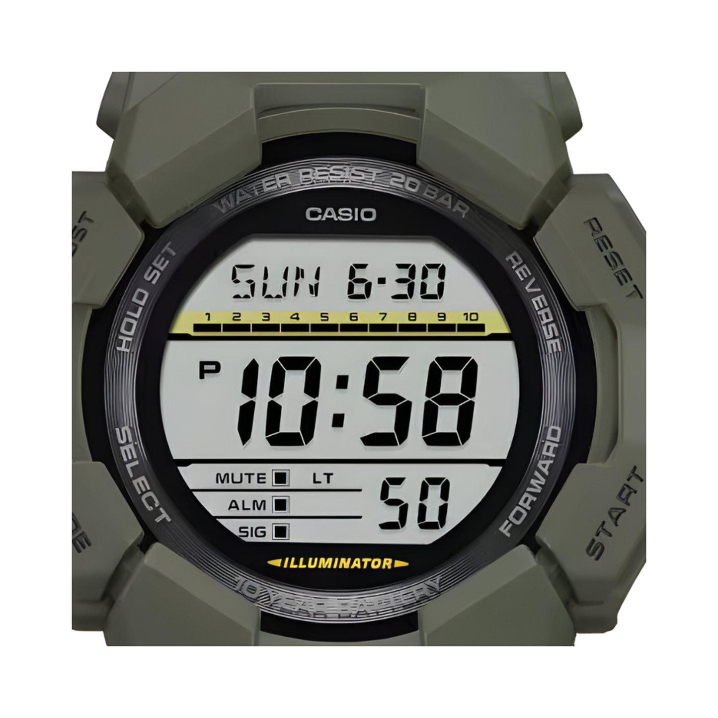 G-SHOCK GD010 Series Large Digital Green Watch 54.9mm
