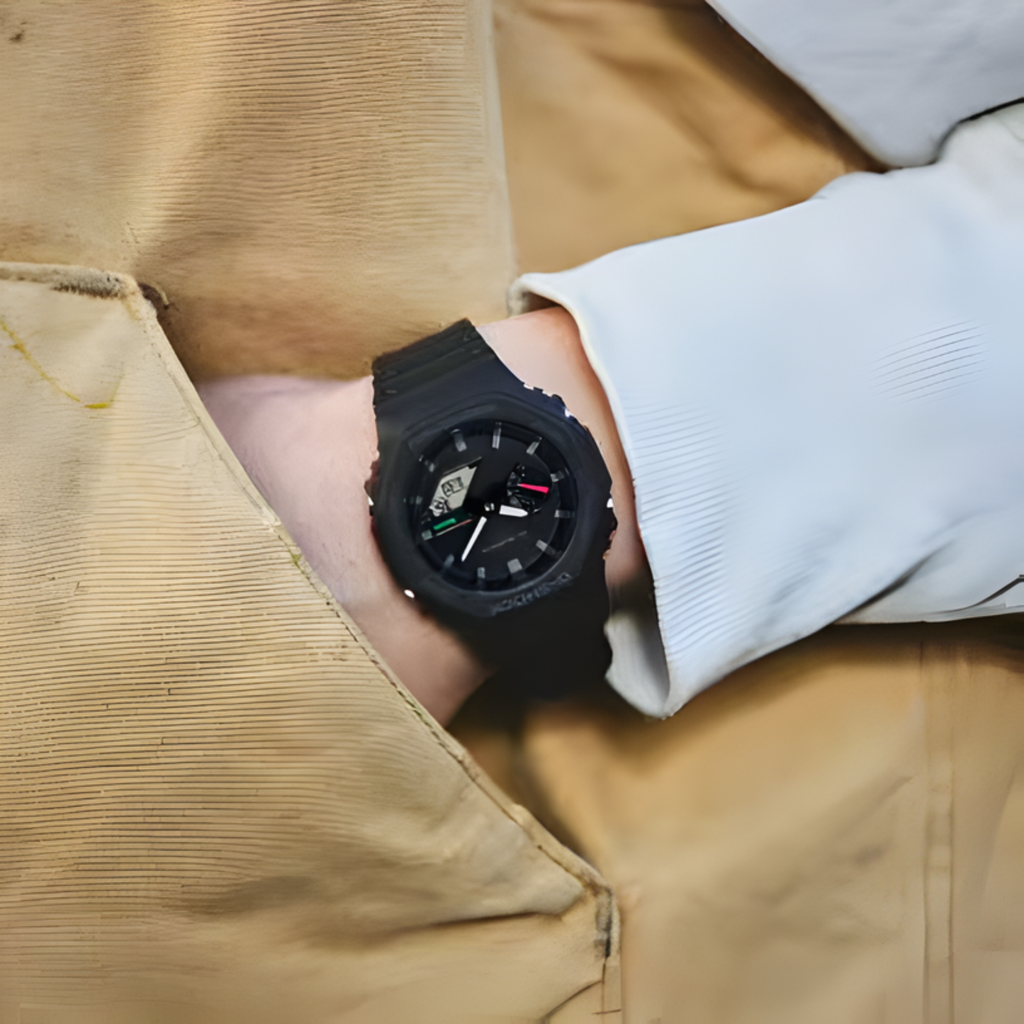 G-SHOCK 2100 Series Carbon Core Guard Solar Black Watch 48.5mm