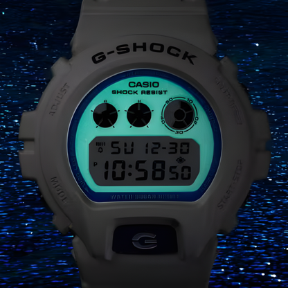 G-SHOCK 6900 Series White/Blue Digital Watch 53.2 mm