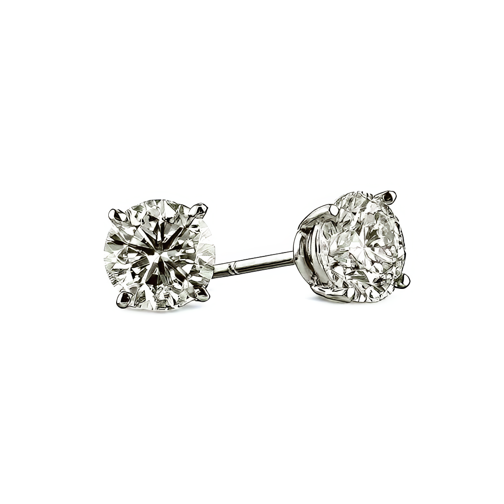 1/4 CTW Lab-Grown Diamond Stud Earrings in 14K White or Yellow Gold