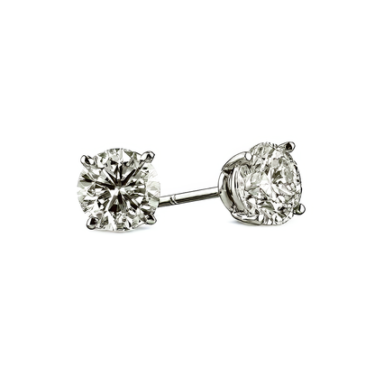 1/4 CTW Lab-Grown Diamond Stud Earrings in 14K White or Yellow Gold