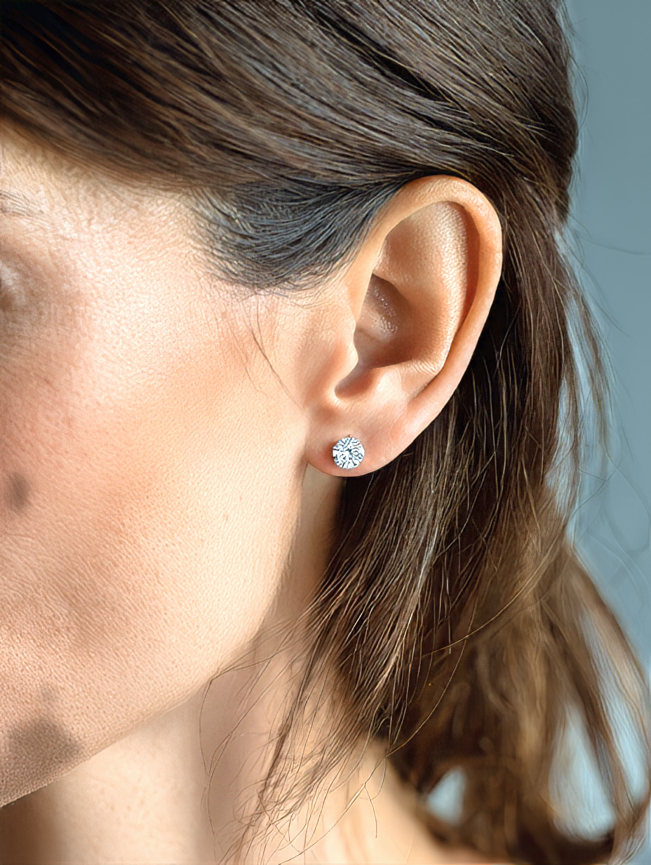 1/4 CTW Lab-Grown Diamond Stud Earrings in 14K White or Yellow Gold