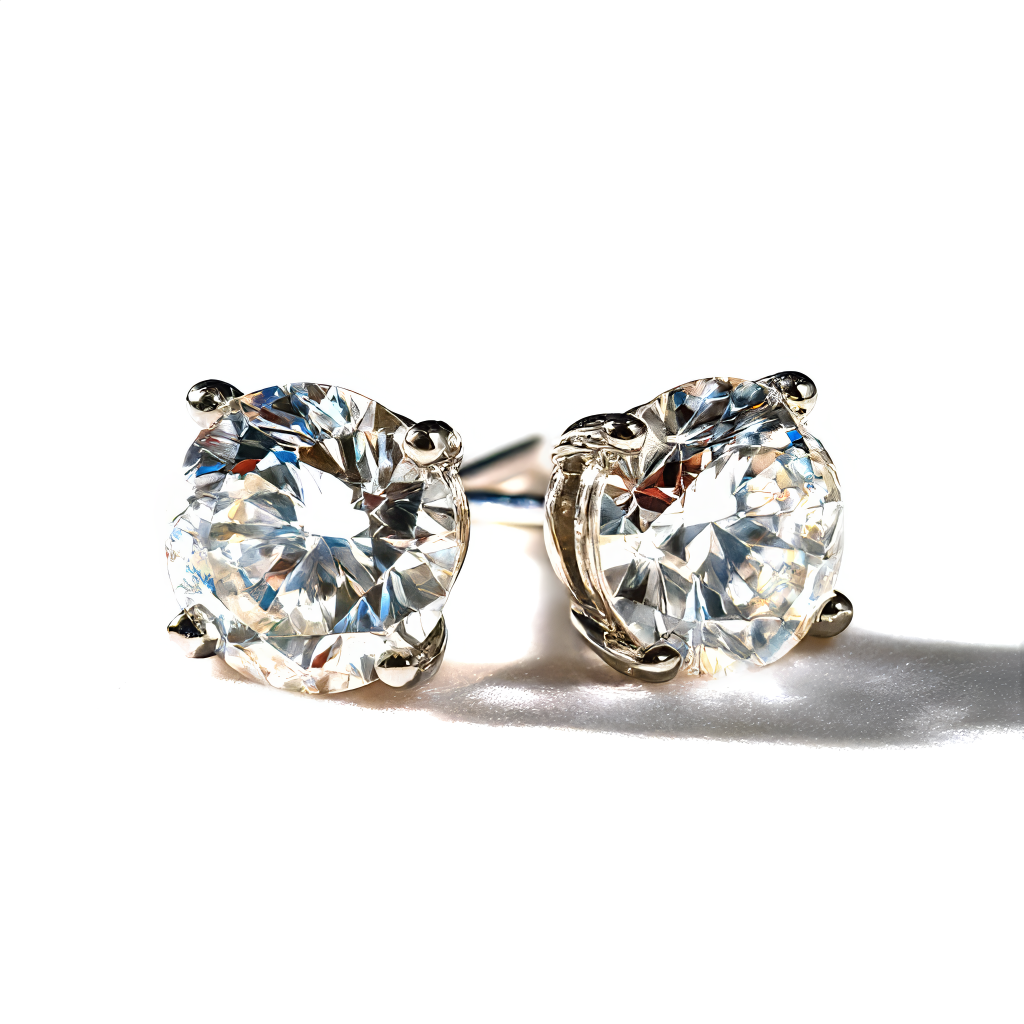 1/4 CTW Lab-Grown Diamond Stud Earrings in 14K White or Yellow Gold