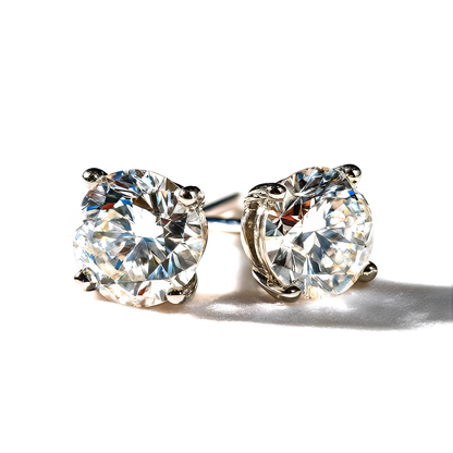 1/4 CTW Lab-Grown Diamond Stud Earrings in 14K White or Yellow Gold