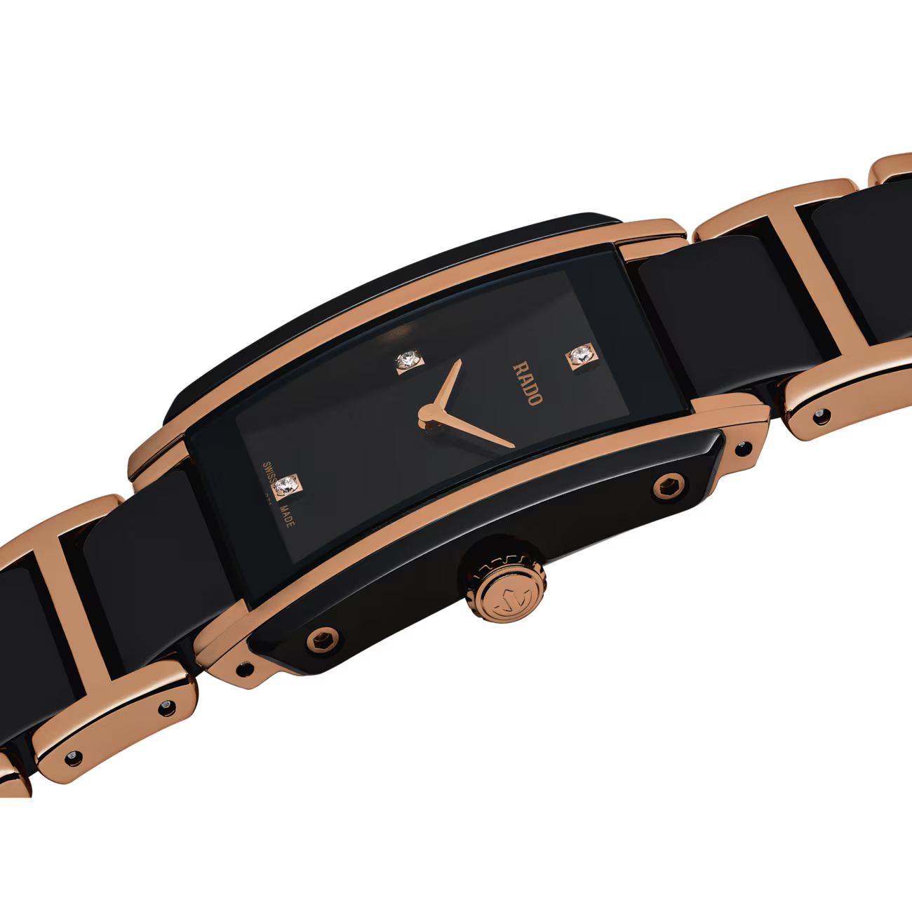 Rado Integral Rose Gold Diamond Ceramic Watch 22.7 mm