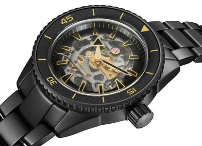 Rado Captain Cook Black Skeleton Ceramic Automatic Watch 43 mm