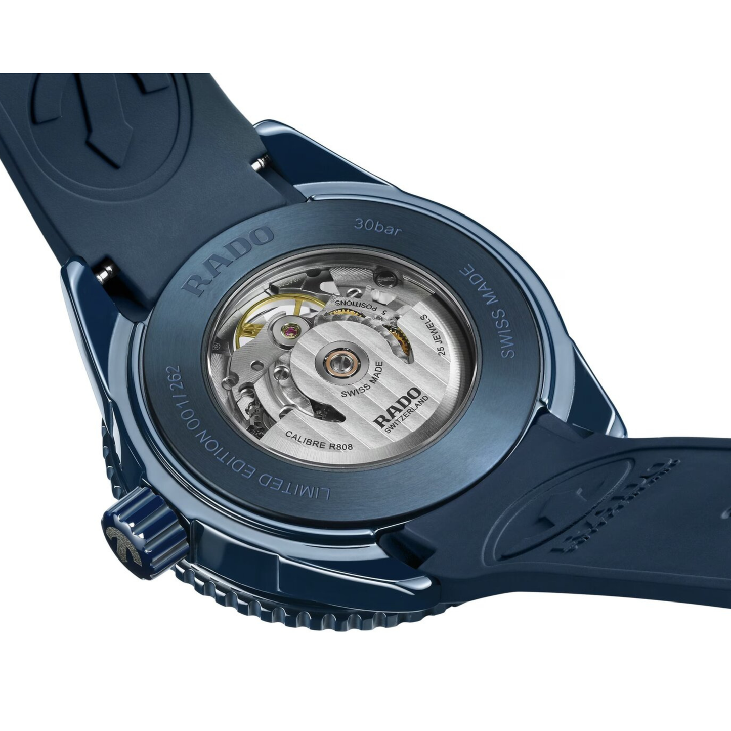 Rado Captain Cook Navy Blue Ceramic Skeleton Limited Edition Automatic Watch 43 mm