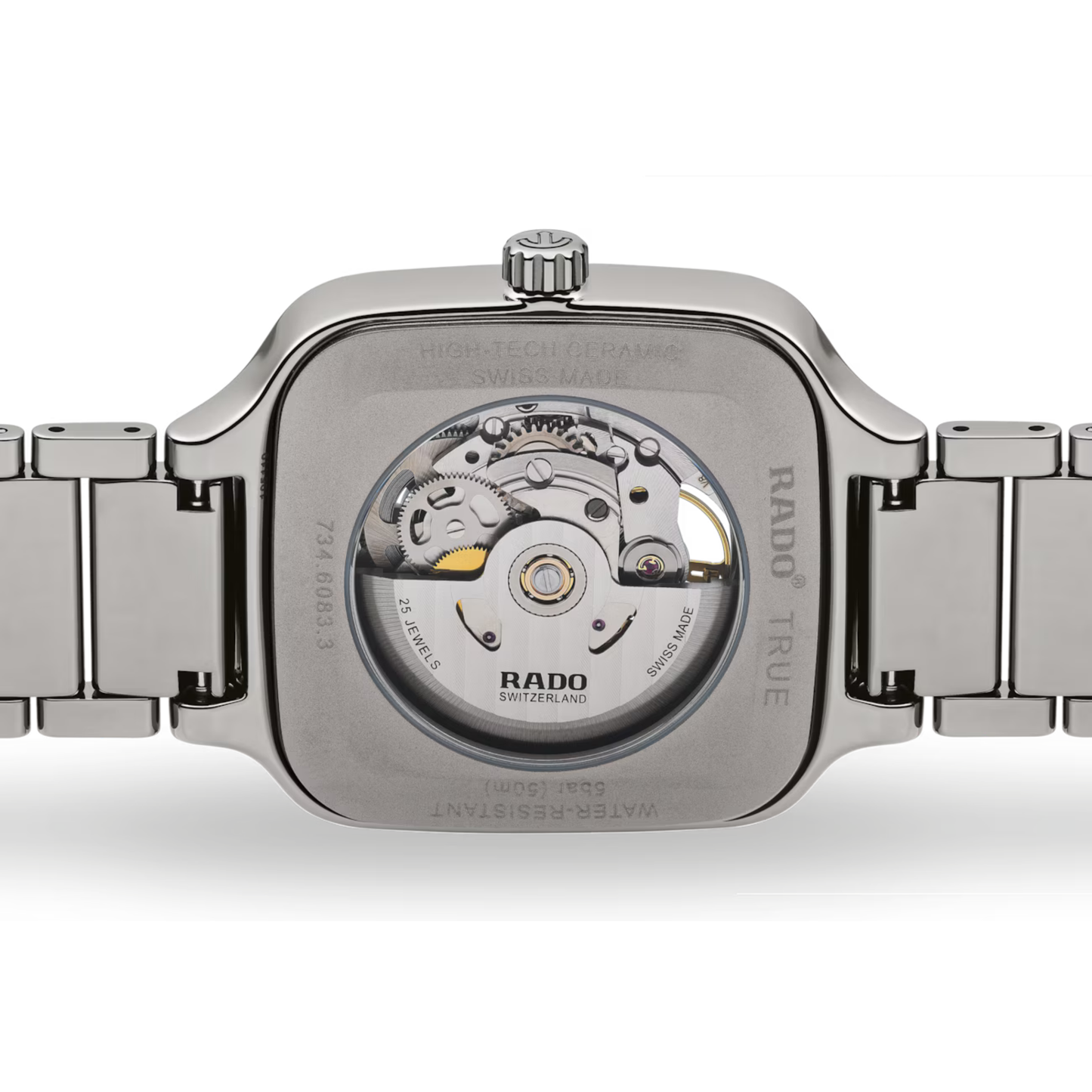 Rado True Square Open Heart Blue Ceramic Automatic Watch 38 mm