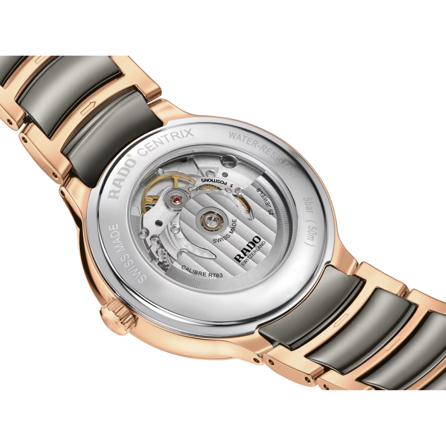 Rado Centrix Diamonds Grey Two-Tone Automatic Watch 39.5 mm