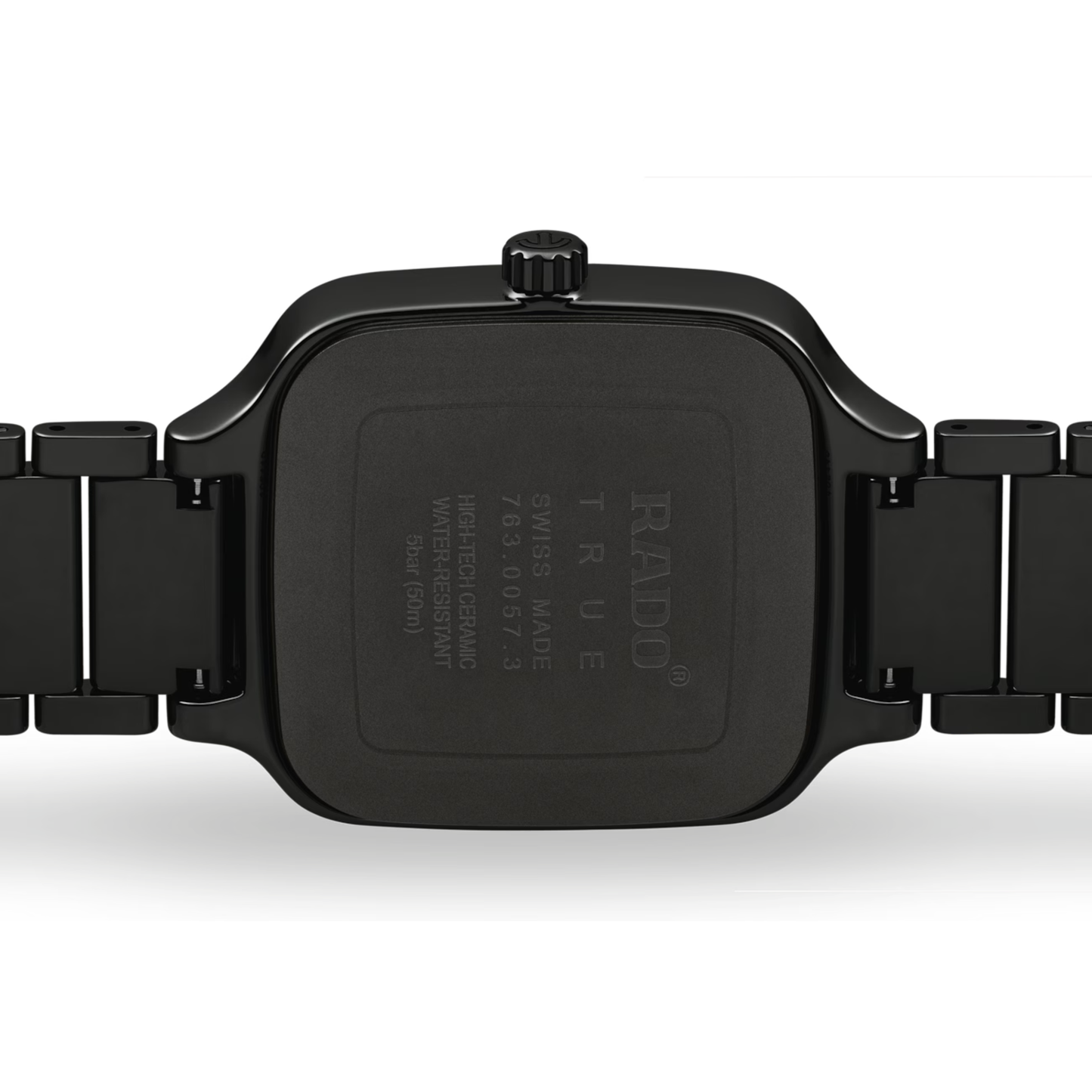Rado True Square Black Diamond Ceramic Titanium Watch 38 mm