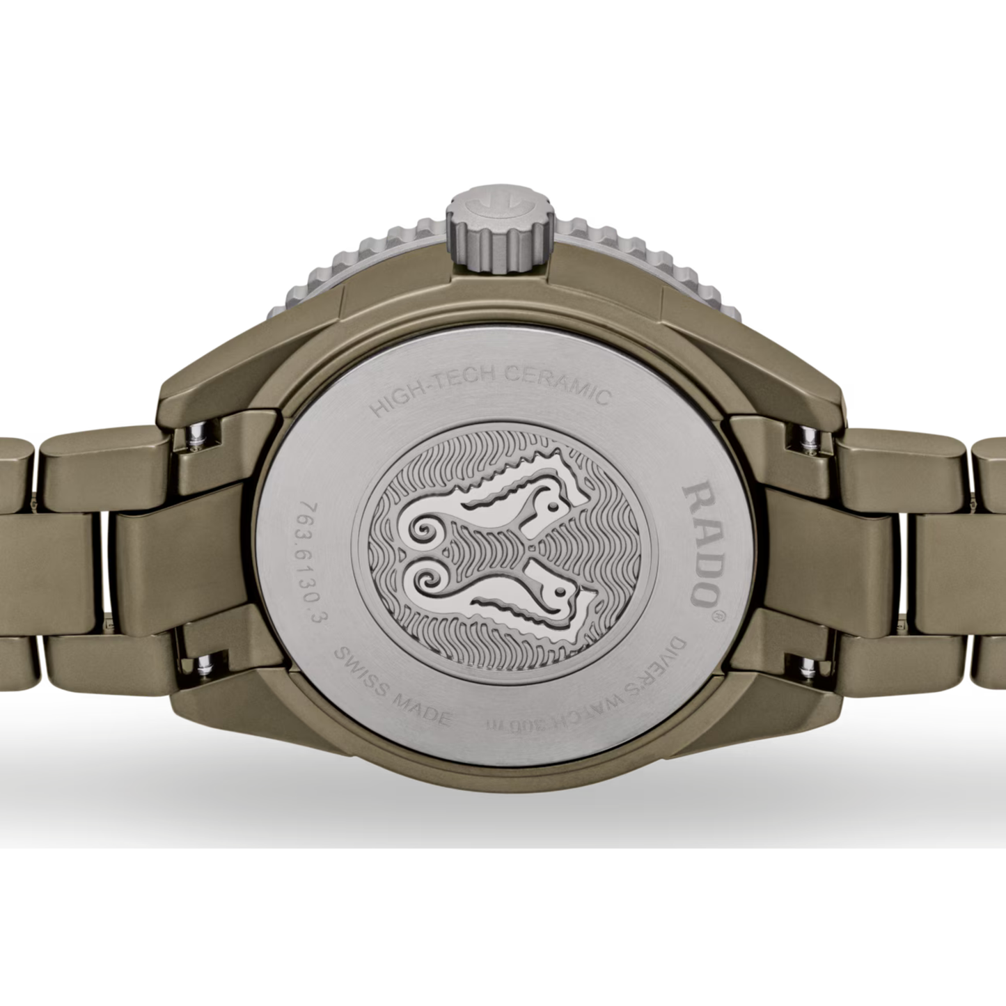 Rado Captain Cook Olive Green Ceramic Titanium Automatic Watch 43 mm