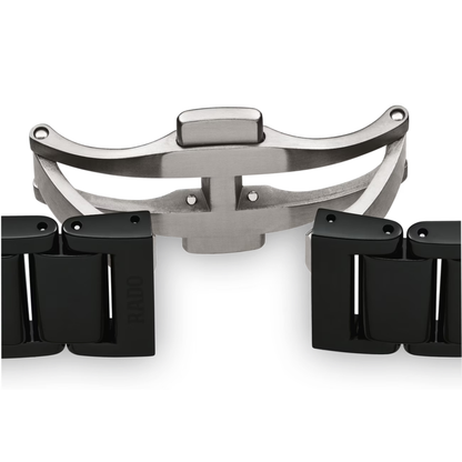 Rado True Round Diamonds Black Ceramic Automatic Watch 40 mm