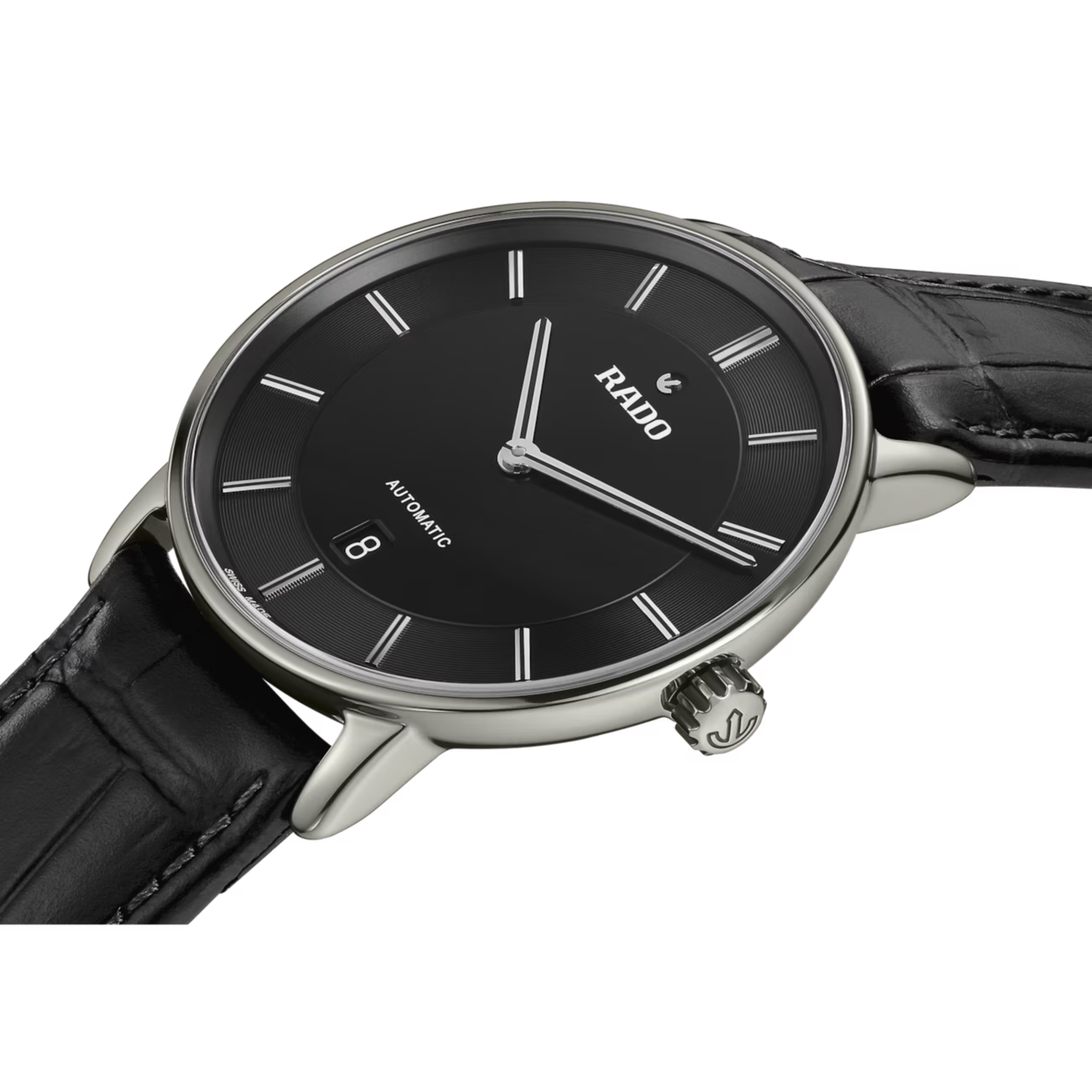 Rado DiaMaster Thinline Black Ceramos Automatic Watch 40.7 mm