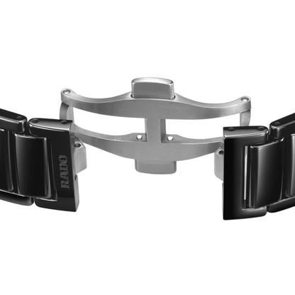 Rado True Square Black Open Heart Ceramic Titanium Automatic Watch 38 mm