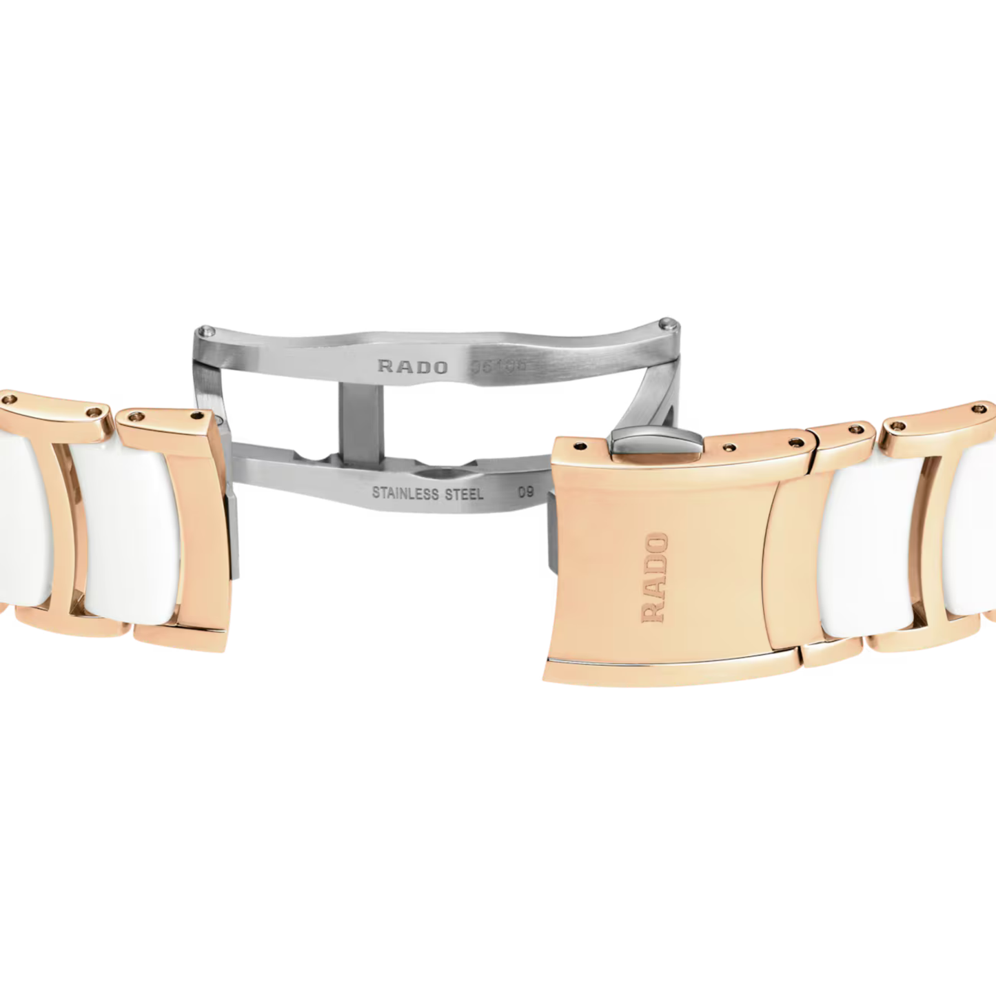 Rado Centrix Diamonds White Two-Tone Automatic Watch 35 mm