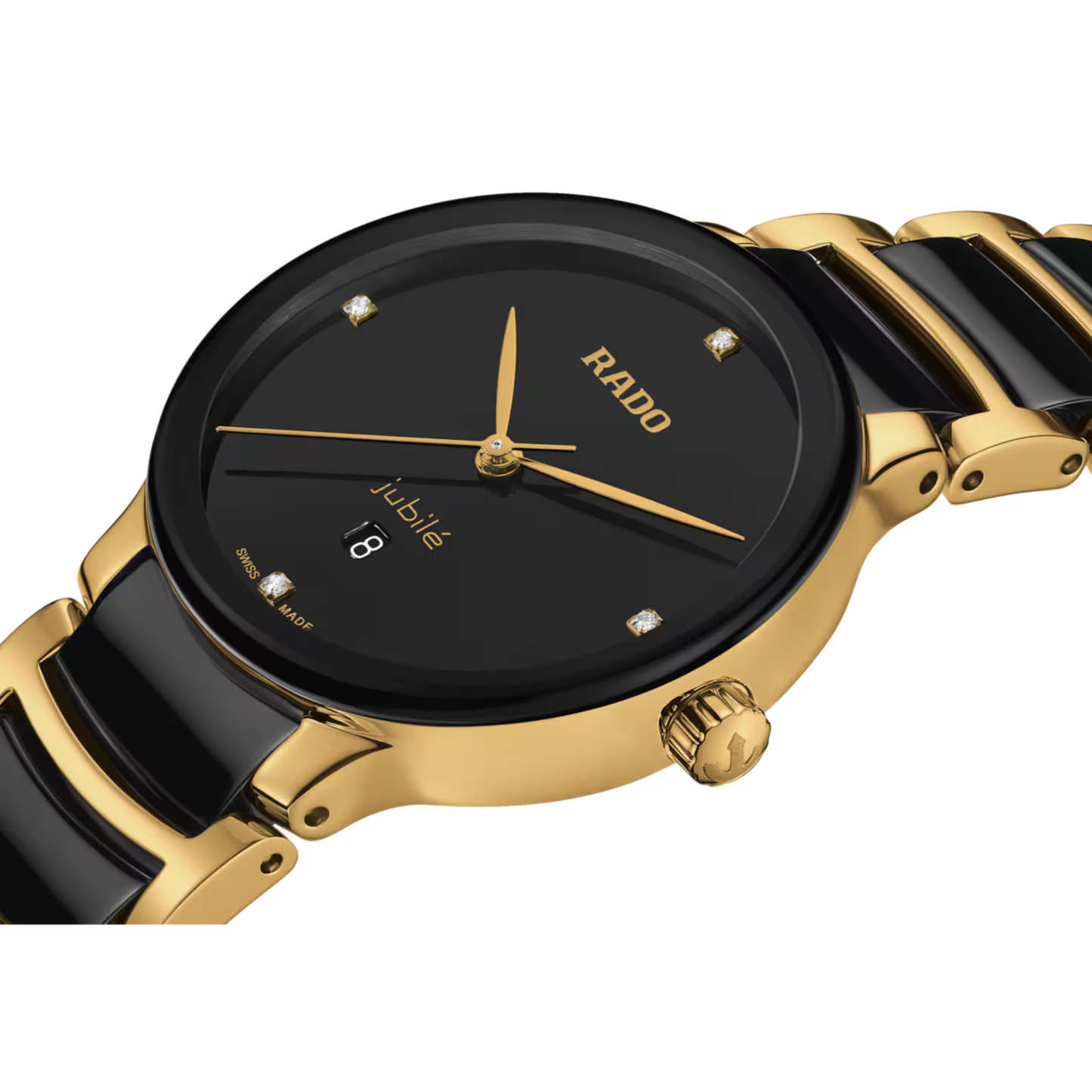 Rado Centrix Diamond Black Ceramic Watch 30.5 mm