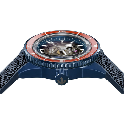 Rado Captain Cook Navy Blue Ceramic Skeleton Limited Edition Automatic Watch 43 mm