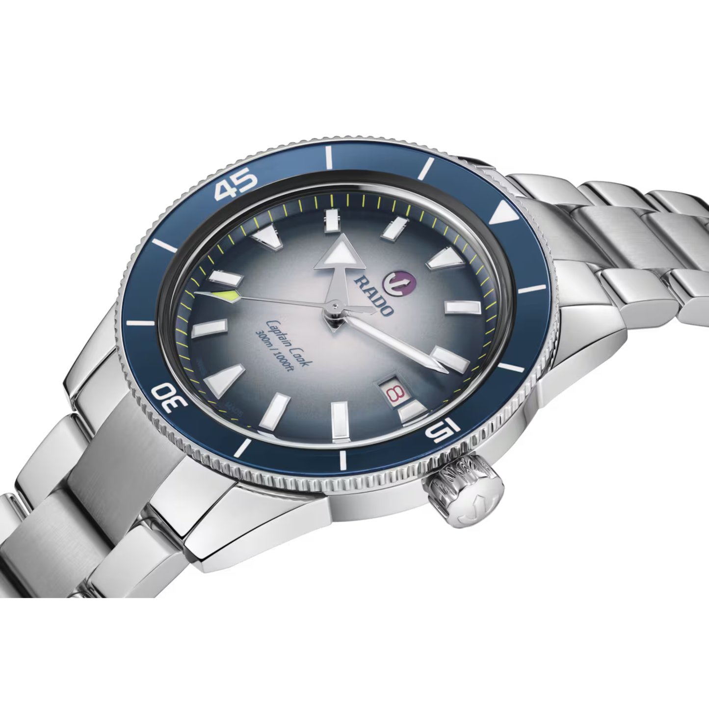 Rado Captain Cook Blue Stainless Steel Automatic Watch 42 mm