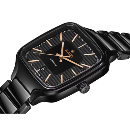 Rado True Square Black Ceramic Titanium Automatic Watch 38 mm