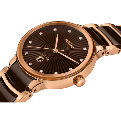 Rado Centrix Two-Tone Diamond Stainless Steel Watch 30.5 mm