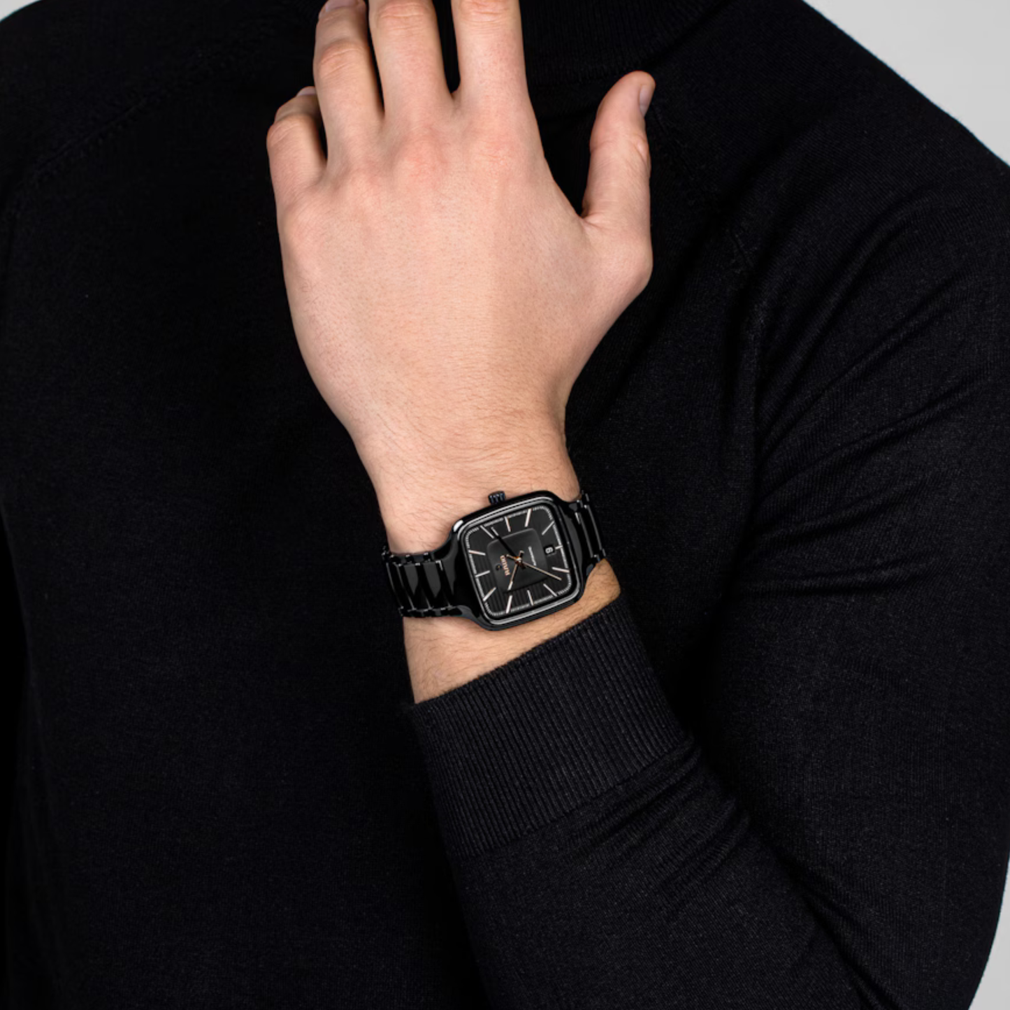 Rado True Square Black Ceramic Titanium Automatic Watch 38 mm