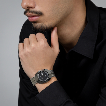 Rado DiaStar Original Silver Stainless Steel Black Dial Watch 35.1 mm