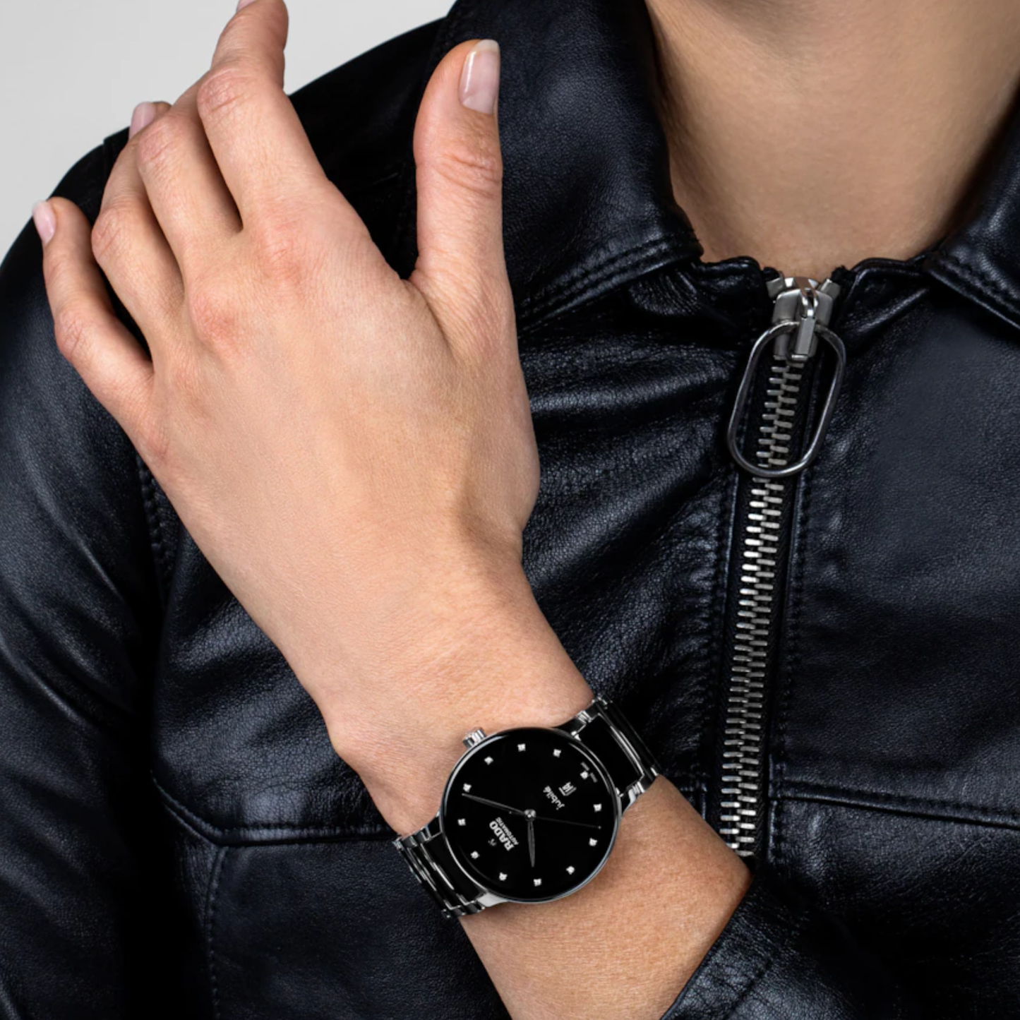 Rado Centrix Diamonds Black Two-Tone Automatic Watch 39.5 mm