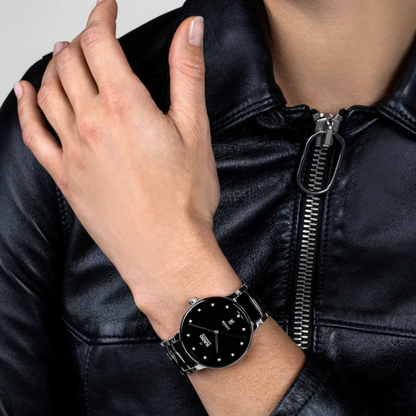 Rado Centrix Diamonds Black Two-Tone Automatic Watch 39.5 mm