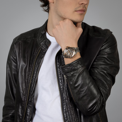 Rado Captain Cook Grey Skeleton Ceramic Titanium Automatic Watch 43 mm