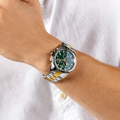 Rado HyperChrome Green Two-Tone Ceramic Chronograph Watch 44.9 mm