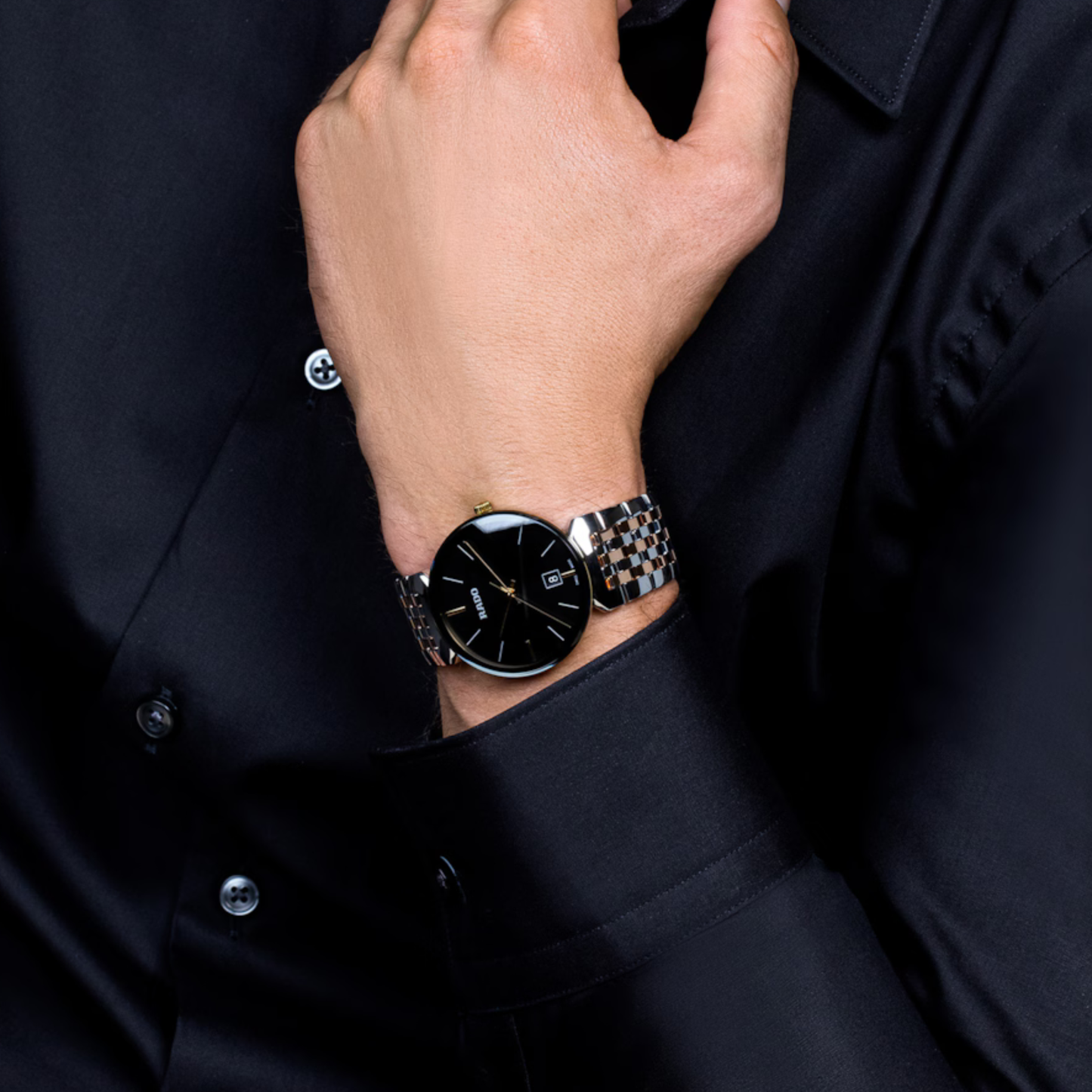 Rado Florence Classic Black Two-Tone Stainless Steel Watch 38 mm