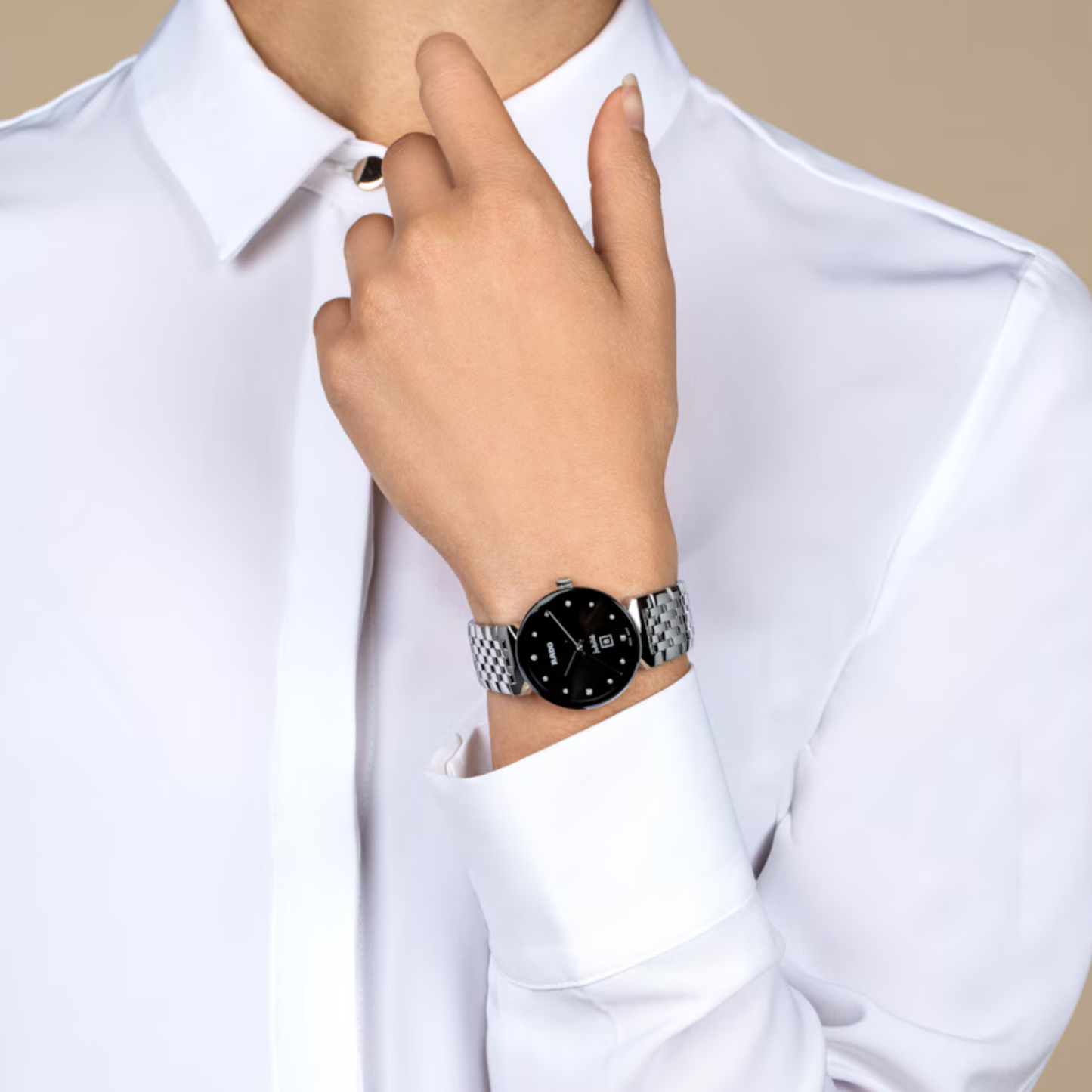 Rado Florence Classic Black Stainless Steel Watch 30 mm