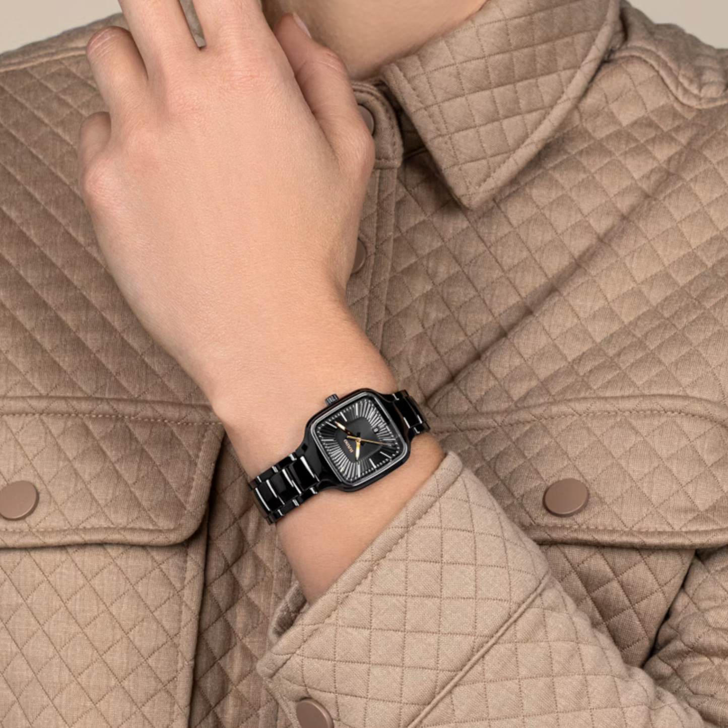 Rado True Square Black Ceramic Titanium Watch 29.2 mm