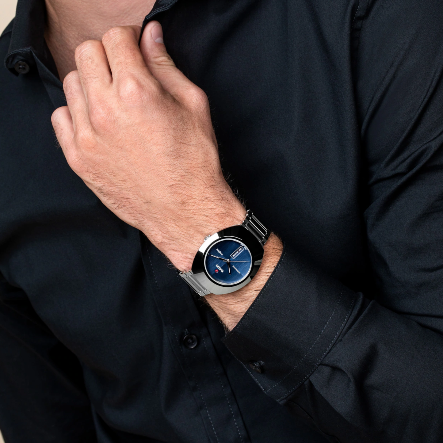 Rado DiaStar Original Blue Stainless Steel Automatic Watch 38 mm