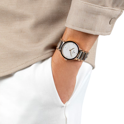 Rado Centrix Diamonds Grey Two-Tone Automatic Watch 39.5 mm