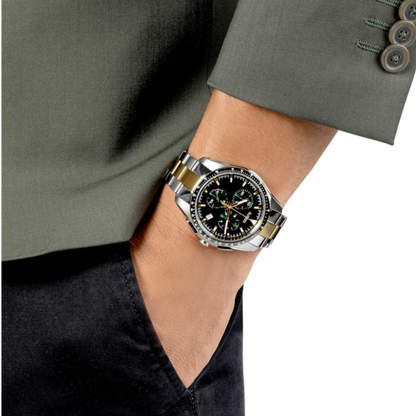 Rado HyperChrome Green Two-Tone Ceramic Chronograph Watch 44.9 mm