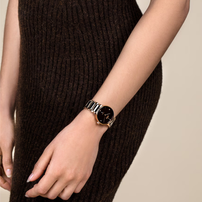 Rado Centrix Diamond Brown Ceramic Automatic Watch 30.5 mm