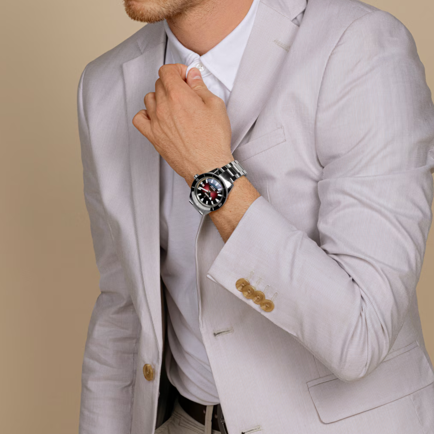 Rado Captain Cook Red Stainless Steel Ceramic Automatic Watch 42 mm