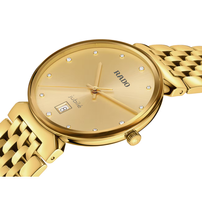 Rado Florence Classic Diamond Gold Stainless Steel Watch 38 mm