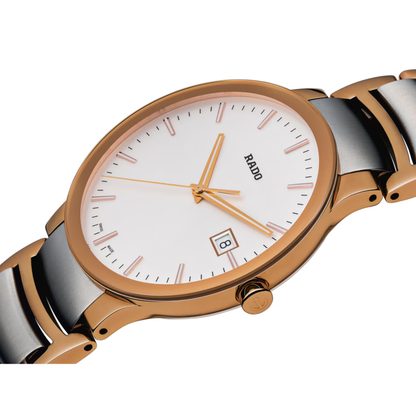 Rado Centrix Two-Tone White Dial Watch 38 mm