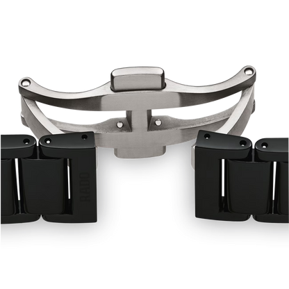 Rado True Square Black Diamond Ceramic Automatic Watch 29.2 mm