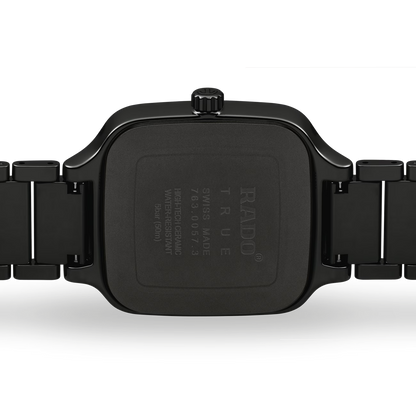 Rado True Square Black Diamond Ceramic Titanium Watch 38 mm