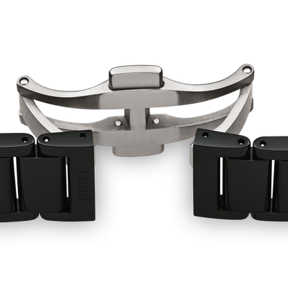 Rado True Square Black Diamond Ceramic Titanium Watch 38 mm