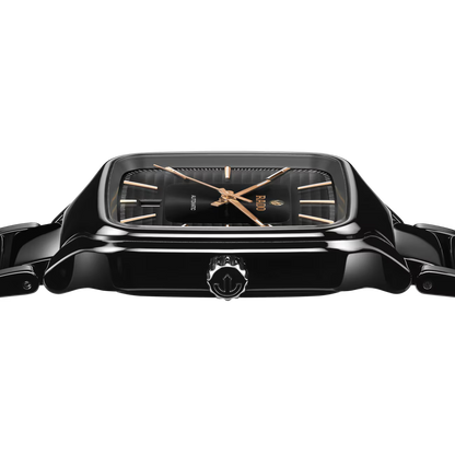 Rado True Square Black Ceramic Titanium Automatic Watch 38 mm