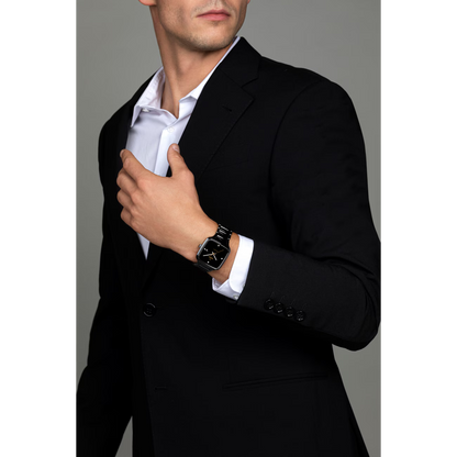 Rado True Square Black Diamond Ceramic Titanium Watch 38 mm