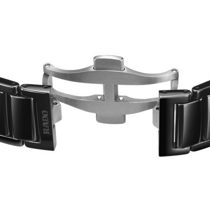 Rado True Square Black Open Heart Ceramic Titanium Automatic Watch 38 mm